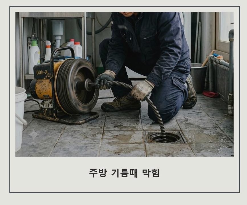 서울 마포구 상수동 변기막힘 고압세척·관통 작업 모습