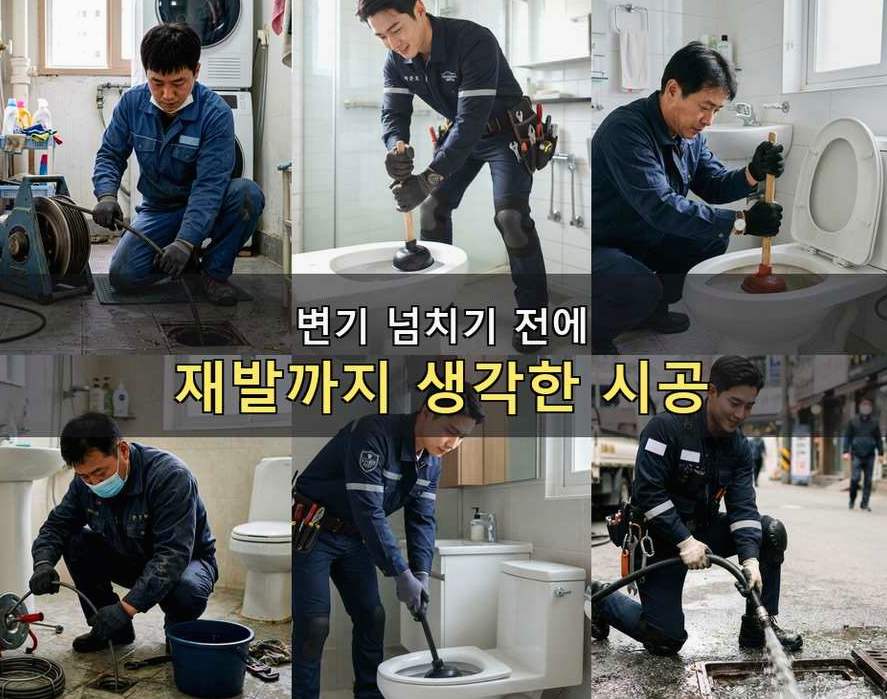 서울 은평구 녹번동 변기막힘 당일 처리 현장 작업 사진 - 배관해결사