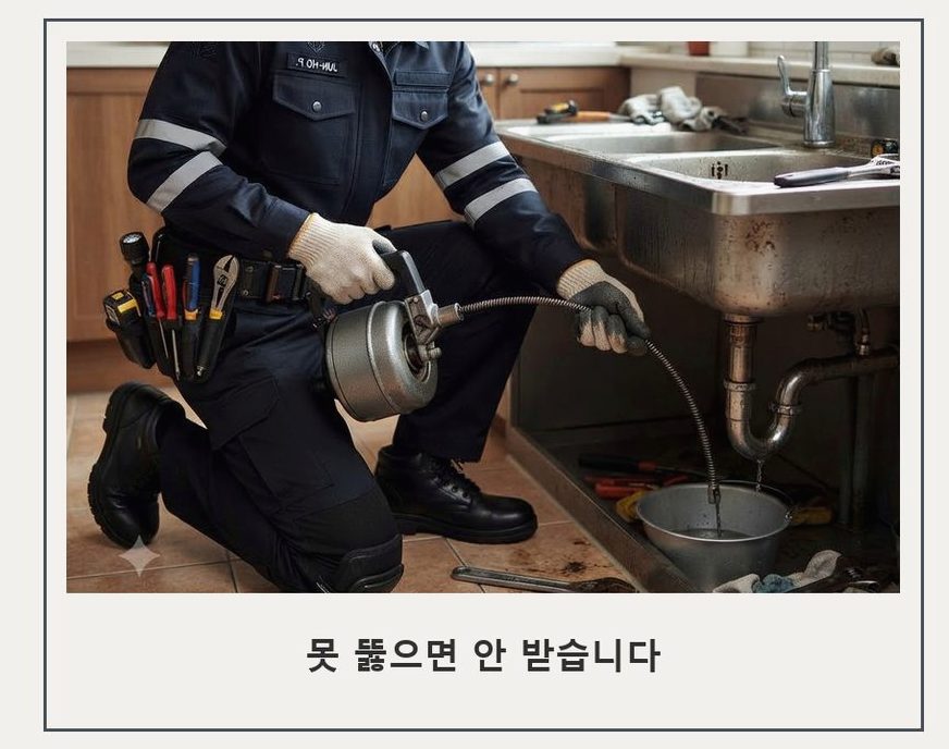 서울 은평구 녹번동 욕실 배수구막힘 출장비 무료 현장 작업 사진 - 배관해결사