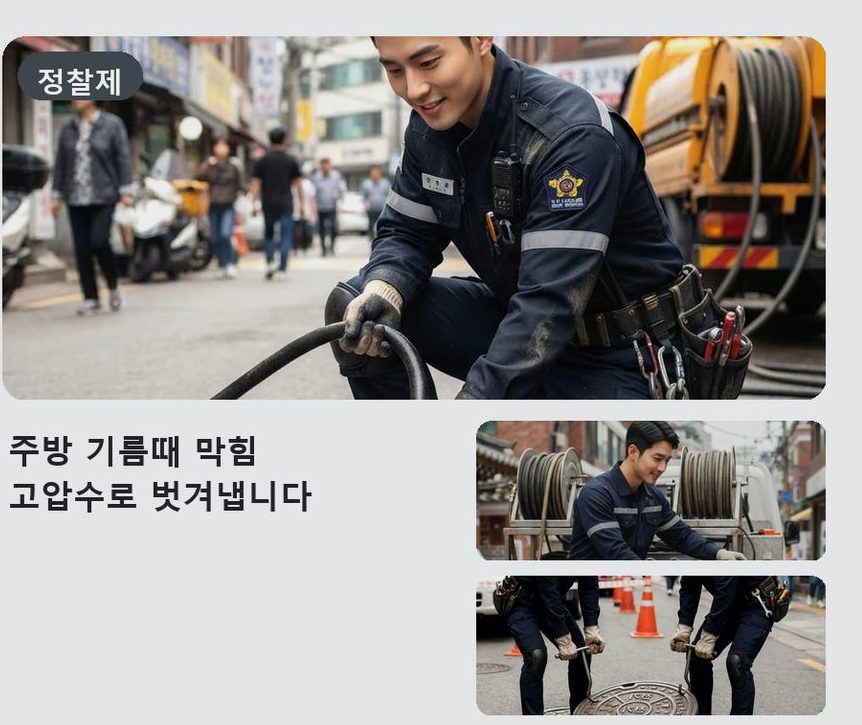 서울 광진구 능동 욕실 배수구막힘 전문 업체 현장 작업 사진 - 배관해결사