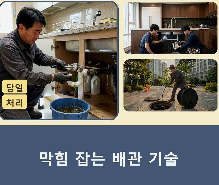 서울 중구 다동 배수구막힘 뚫음 현장 작업 사진 - 배관해결사