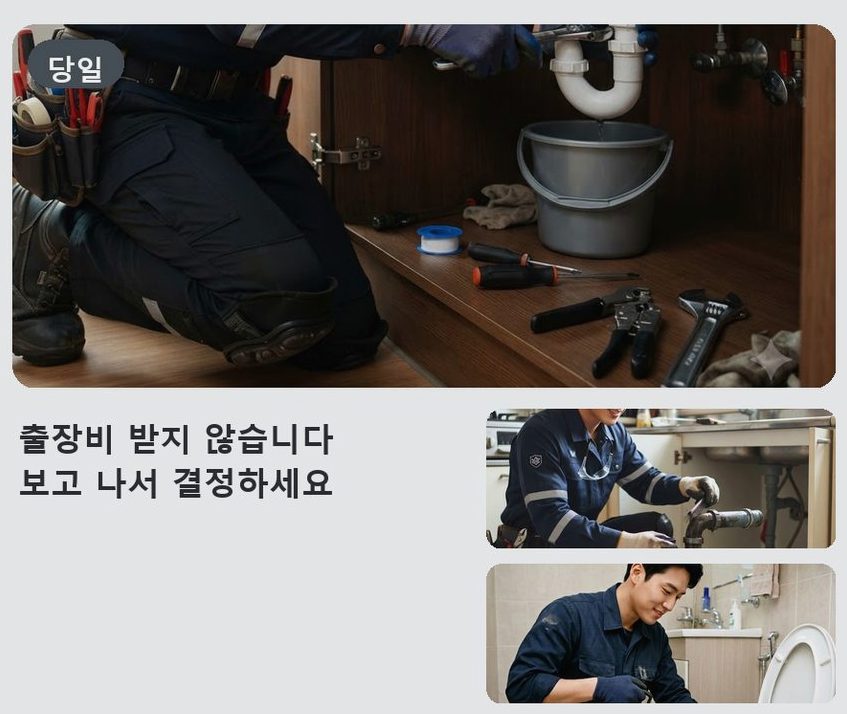 서울 중구 다산동 배수구막힘 비용 현장 작업 사진 - 배관해결사