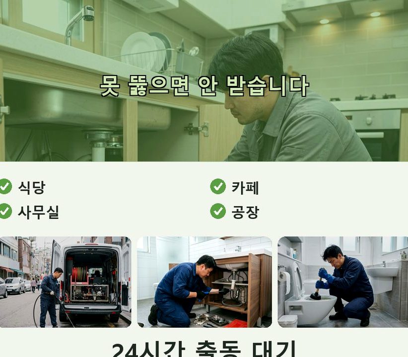 서울 마포구 당인동 하수구막힘 24시 출동 현장 작업 사진 - 배관해결사