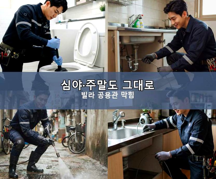김포시 대곶면거물대리 배수구막힘 뚫음 현장 작업 사진 - 배관해결사