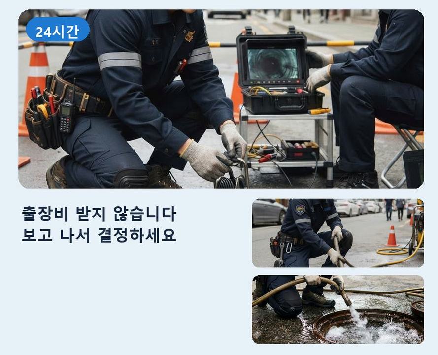 김포시 대곶면거물대리 세면대막힘 당일 처리 현장 작업 사진 - 배관해결사