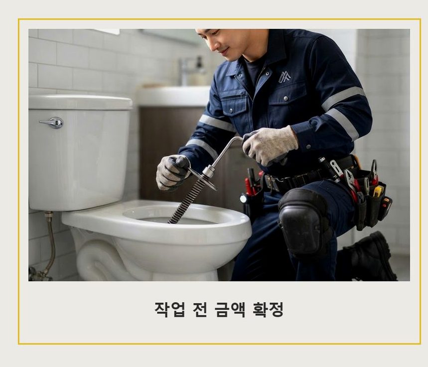안산시단원구 대부남동 욕실 배수구막힘 출장비 무료 현장 작업 사진 - 배관해결사