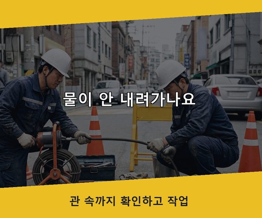안산시단원구 대부동동 배관청소 비용 현장 작업 사진 - 배관해결사