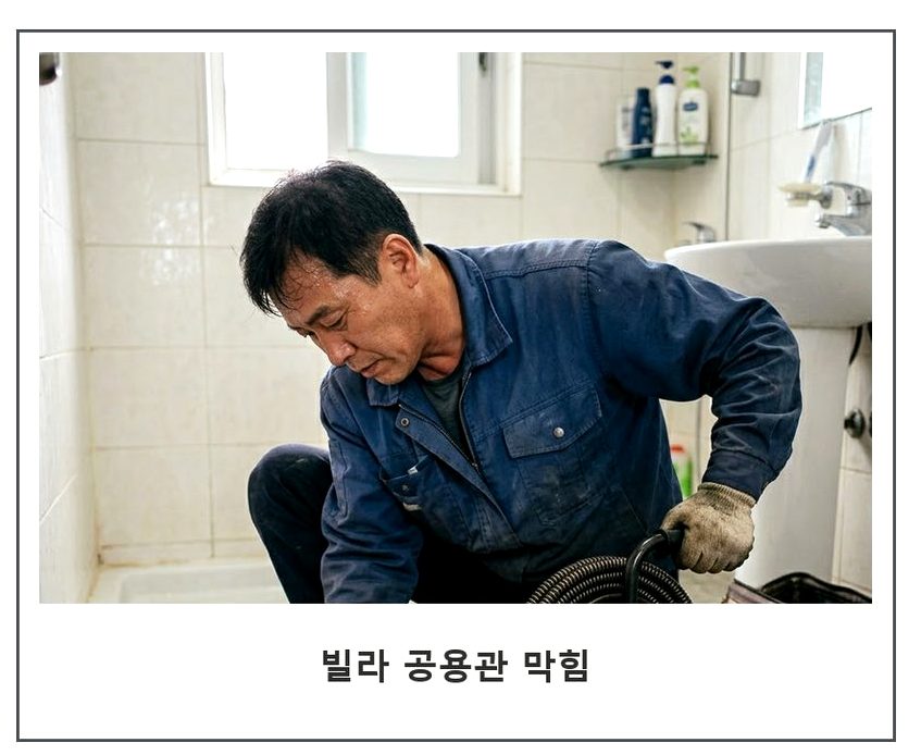안산시단원구 대부동동 배수구막힘 비용 현장 작업 사진 - 배관해결사