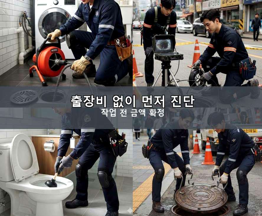 안산시단원구 대부동동 하수구 냄새 비용 현장 작업 사진 - 배관해결사