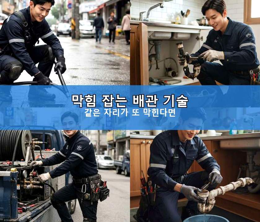 안산시단원구 대부북동 변기막힘 원인 진단 현장 작업 사진 - 배관해결사