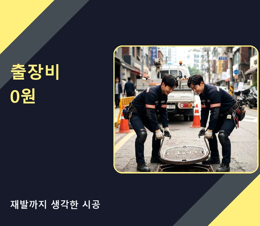 옹진군 대청면대청리 하수구 냄새 가격 안내 현장 작업 사진 - 배관해결사
