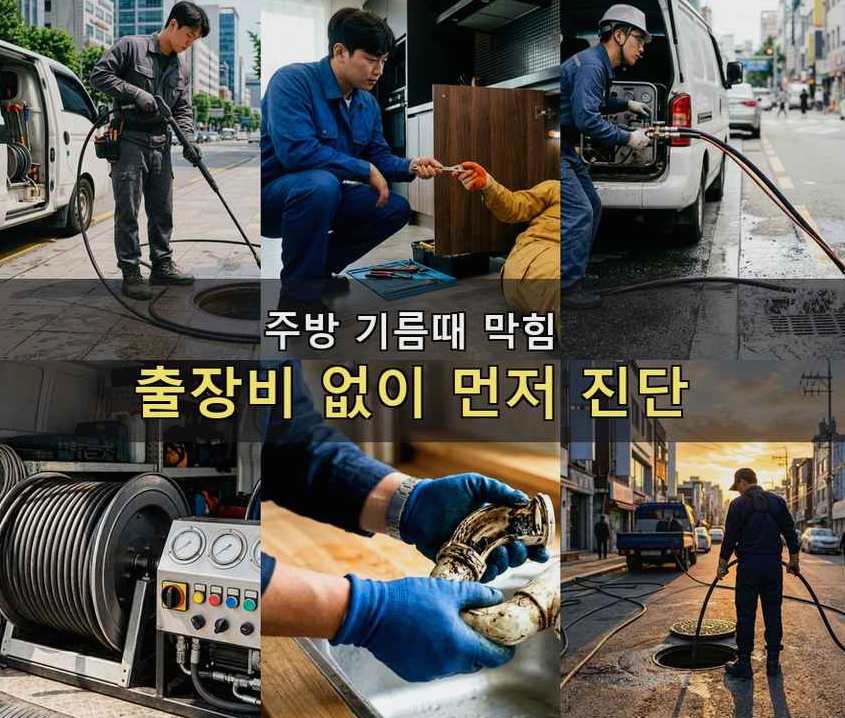 이천시 대포동 배수구막힘 가격 안내 현장 작업 사진 - 배관해결사