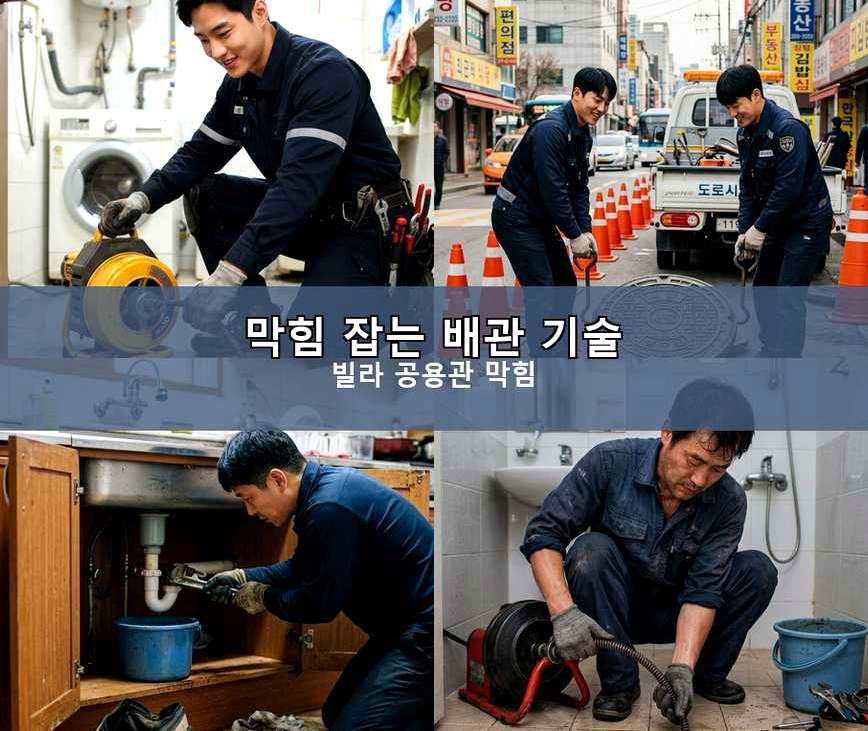 서울 마포구 도화동 변기막힘 고압세척·관통 작업 모습