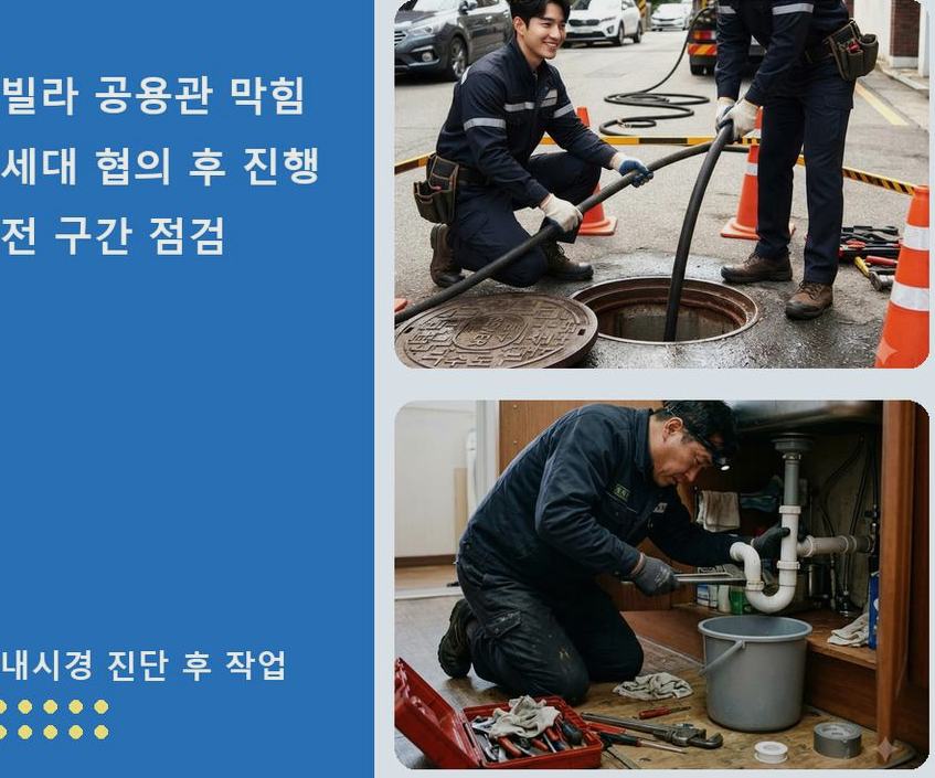 옹진군 대청면대청리 고압세척 고압세척·관통 작업 모습