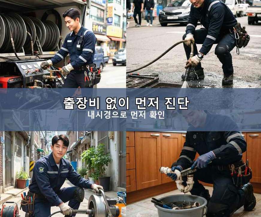 남양주시 도농동 욕실 배수구막힘 출장비 무료 현장 작업 사진 - 배관해결사