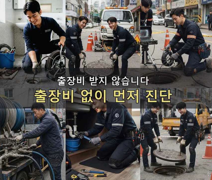 남양주시 도농동 정화조막힘 당일 처리 현장 작업 사진 - 배관해결사