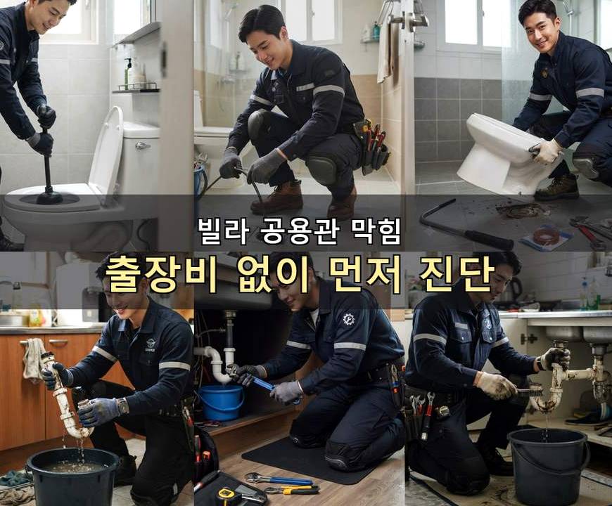 평택시 독곡동 배수구막힘 원인 진단 현장 작업 사진 - 배관해결사