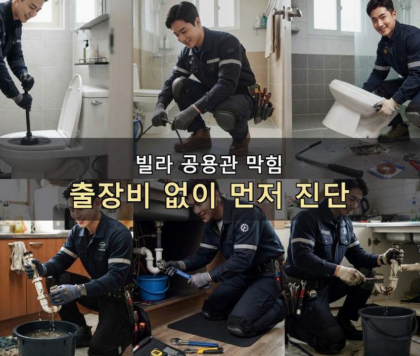구리시 동구동 주방 하수구막힘 업체 현장 작업 사진 - 배관해결사