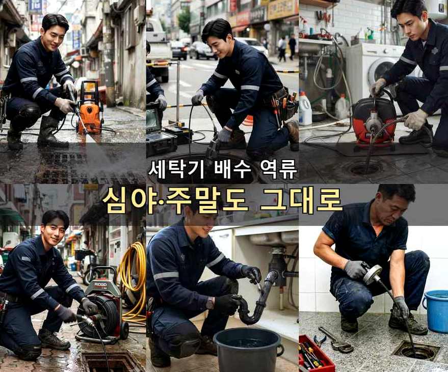 서울 중구 동화동 배수구막힘 긴급출동 현장 작업 사진 - 배관해결사