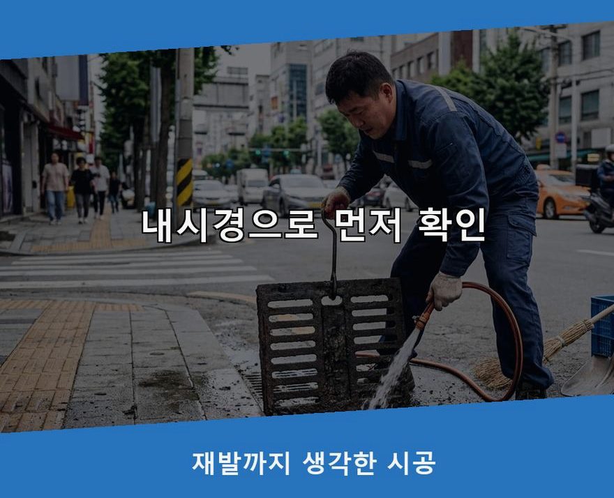 서울 송파구 마천동 변기막힘 고압세척·관통 작업 모습