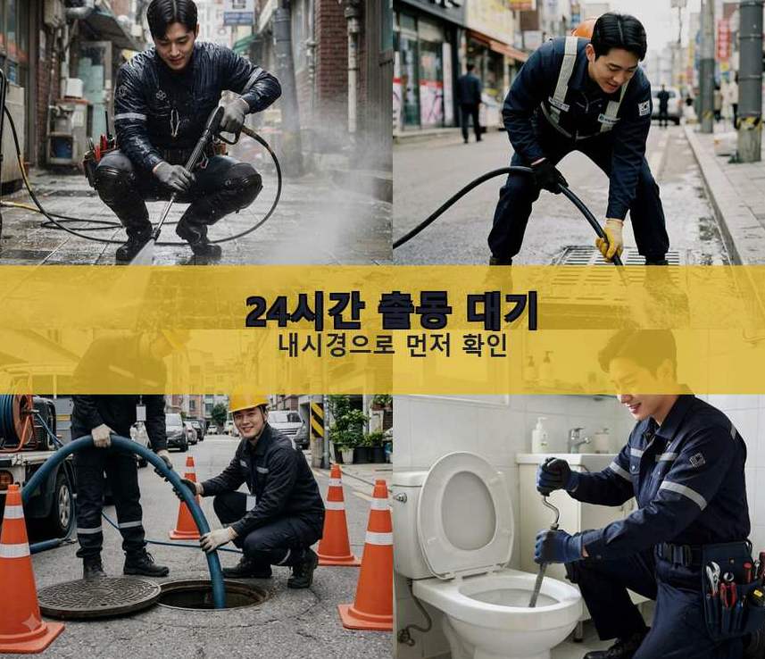서울 송파구 마천동 변기막힘 원인 진단 현장 작업 사진 - 배관해결사