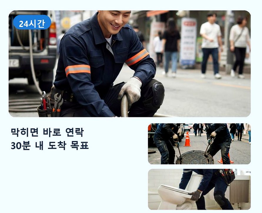 서울 송파구 마천동 고압세척 고압세척·관통 작업 모습