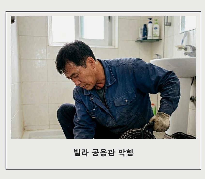 용인시처인구 마평동 오수관막힘 전문 업체 현장 작업 사진 - 배관해결사