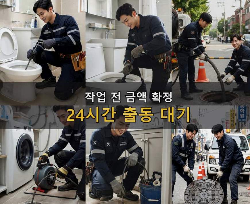 서울 마포구 마포동 싱크대막힘 야간 출동 현장 작업 사진 - 배관해결사