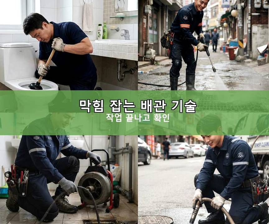 서울 중구 만리동 싱크대막힘 24시 출동 현장 작업 사진 - 배관해결사