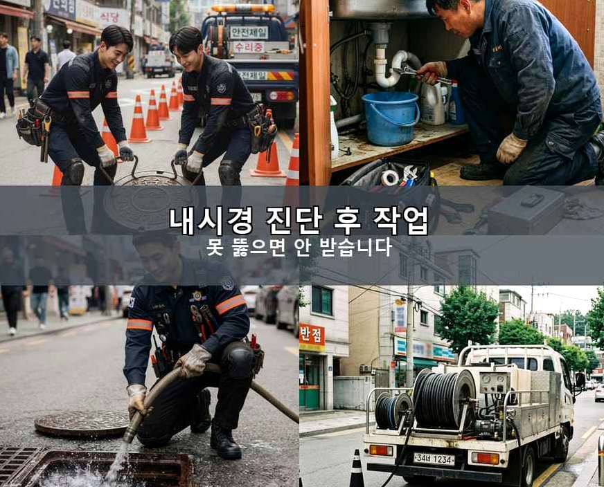 시흥시 목감동 하수구막힘 고압세척·관통 작업 모습