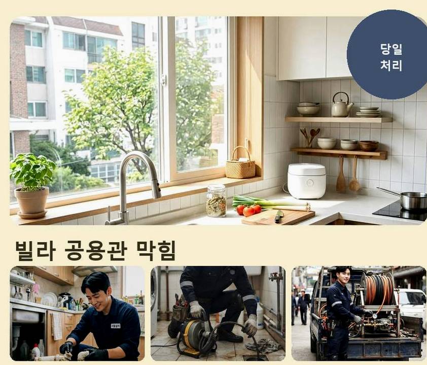 서울 중구 명동 배수구막힘 가격 안내 현장 작업 사진 - 배관해결사