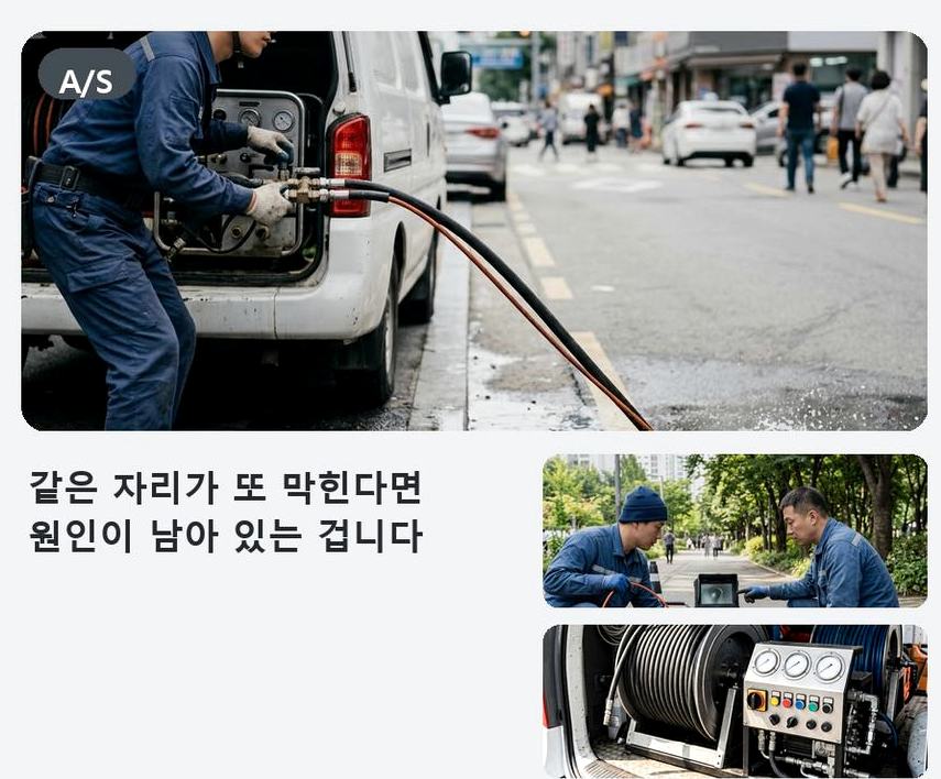 서울 중구 명동 변기막힘 비용 현장 작업 사진 - 배관해결사