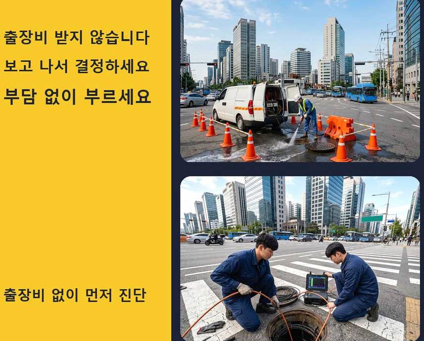 용인시처인구 모현면갈담리 하수구막힘 출장비 무료 현장 작업 사진 - 배관해결사