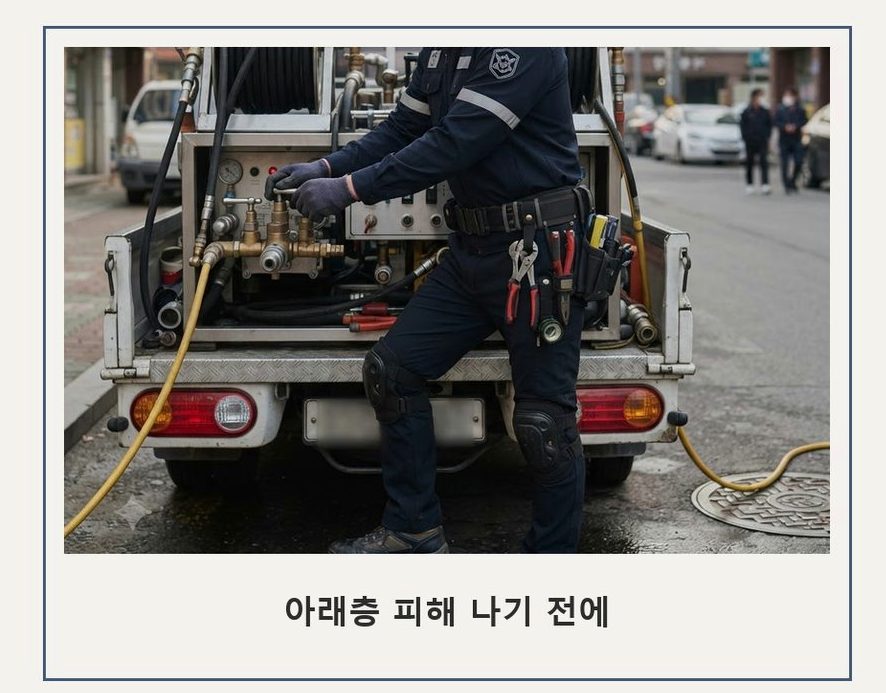 안산시단원구 목내동 변기막힘 뚫음 현장 작업 사진 - 배관해결사