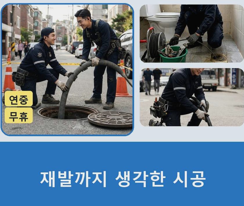서울 중구 무교동 하수구막힘 업체 현장 작업 사진 - 배관해결사