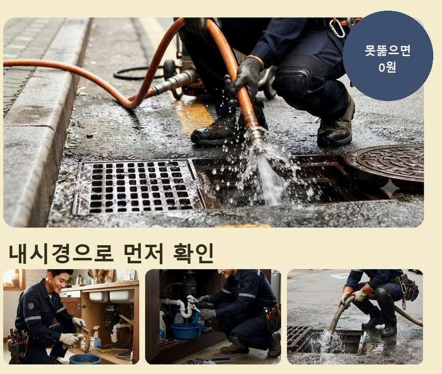 서울 용산구 문배동 배수구막힘 당일 처리 현장 작업 사진 - 배관해결사