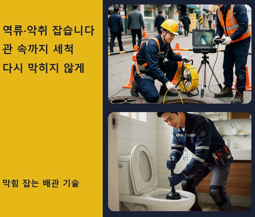 서울 송파구 문정동 고압세척 24시 출동 현장 작업 사진 - 배관해결사