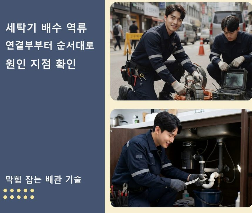 서울 송파구 삼전동 배수구막힘 고압세척·관통 작업 모습