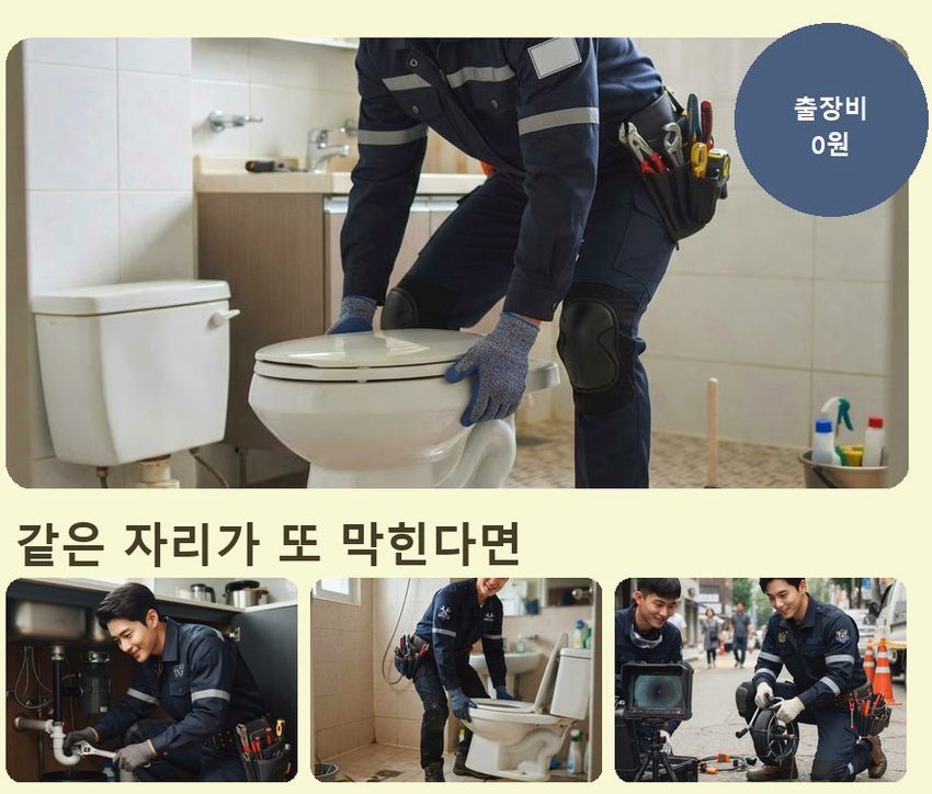 서울 송파구 문정동 오수관막힘 출장비 무료 현장 작업 사진 - 배관해결사