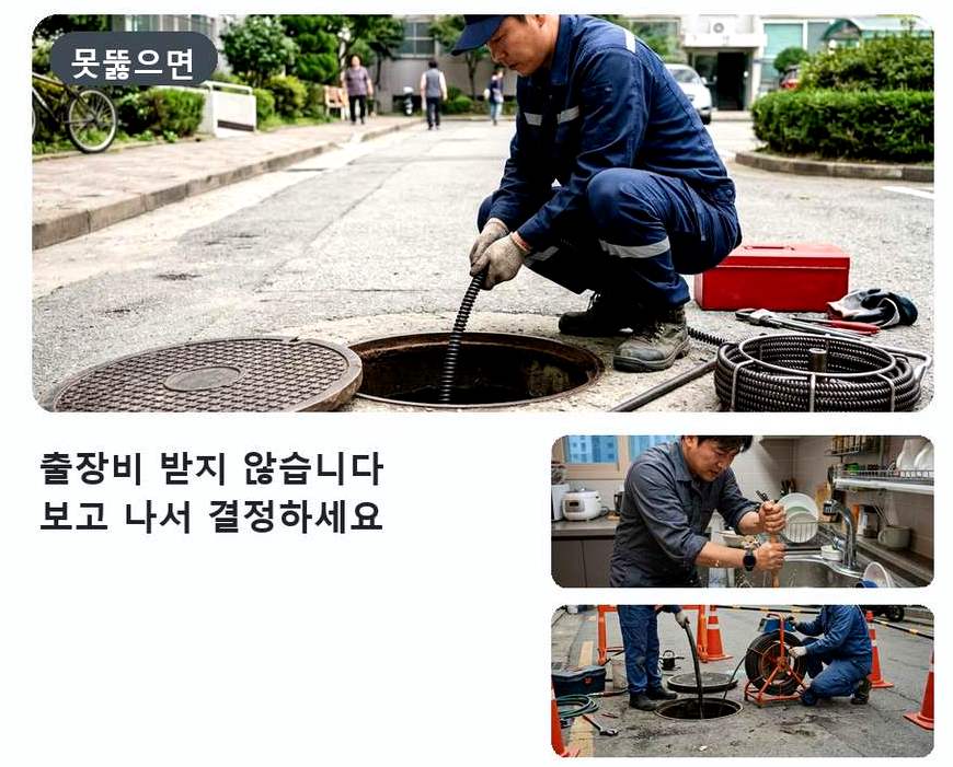 서울 강북구 미아동 고압세척 24시 출동 현장 작업 사진 - 배관해결사