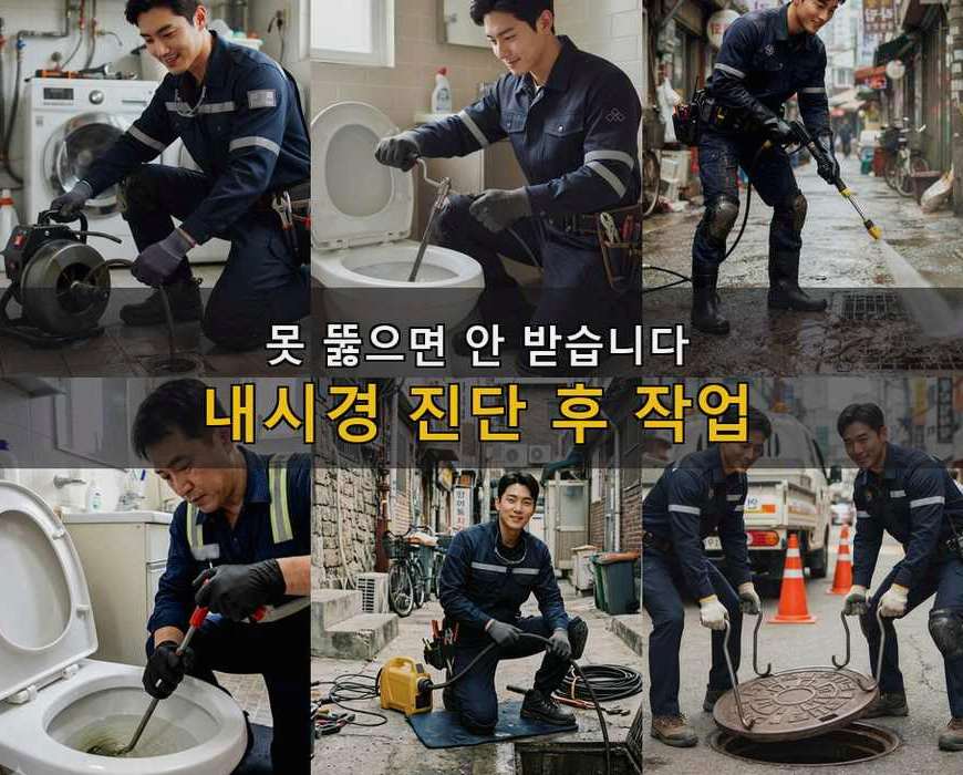 서울 서초구 반포본동 하수구막힘 고압세척·관통 작업 모습