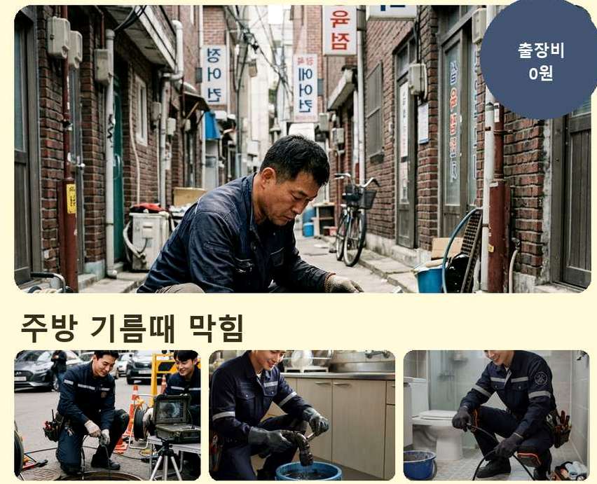 서울 서초구 반포본동 배관청소 비용 현장 작업 사진 - 배관해결사