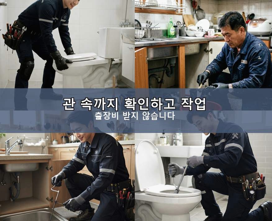 서울 서초구 반포본동 고압세척 고압세척·관통 작업 모습