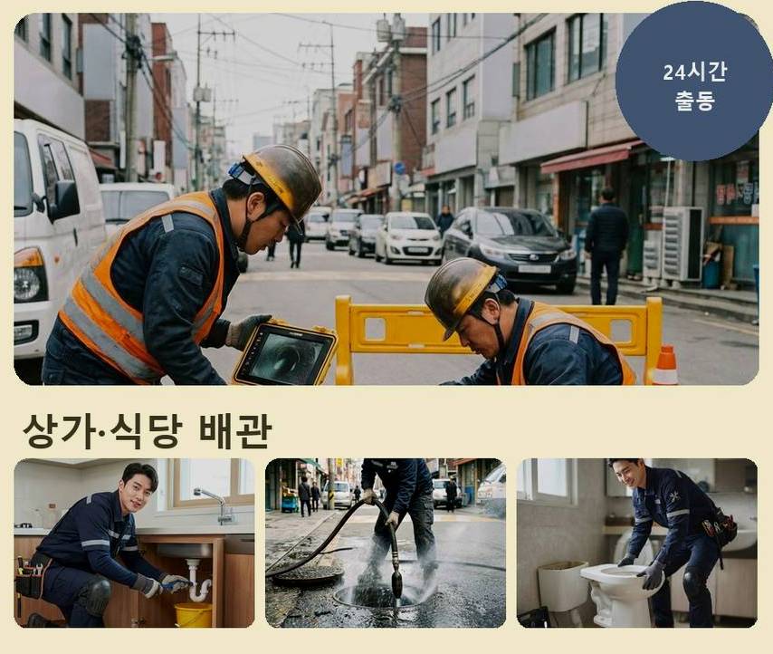 서울 서초구 방배동 세면대막힘 원인 진단 현장 작업 사진 - 배관해결사