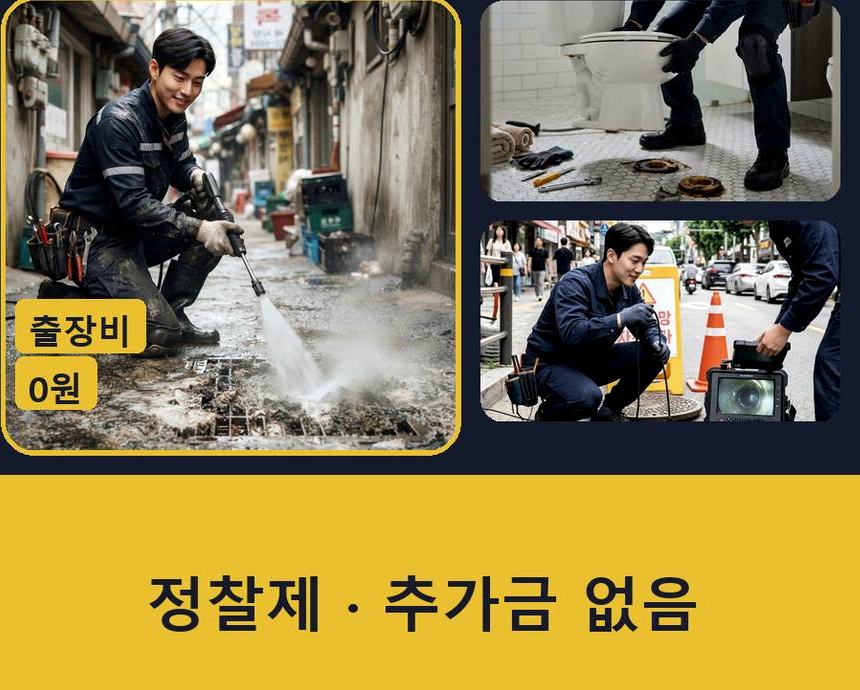서울 서초구 방배동 욕실 배수구막힘 업체 현장 작업 사진 - 배관해결사