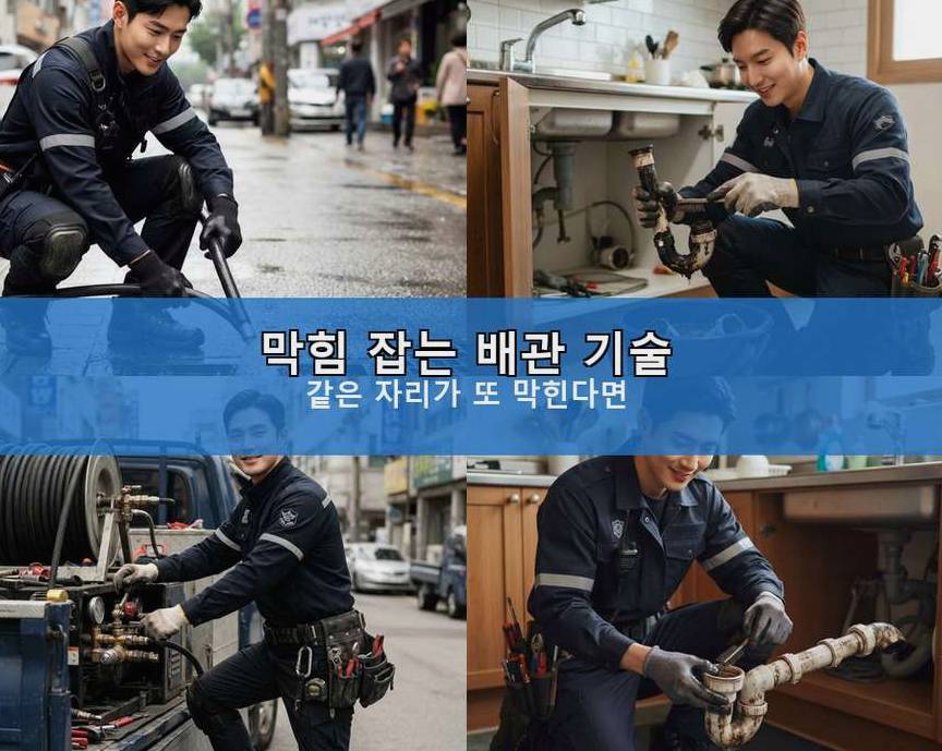 서울 서초구 방배본동 세면대막힘 뚫음 현장 작업 사진 - 배관해결사