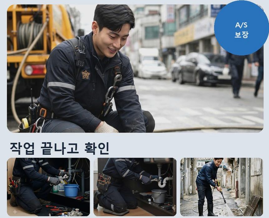 서울 서초구 서초동 변기막힘 고압세척·관통 작업 모습