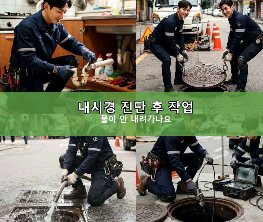 서울 서초구 방배본동 욕실 배수구막힘 24시 출동 현장 작업 사진 - 배관해결사