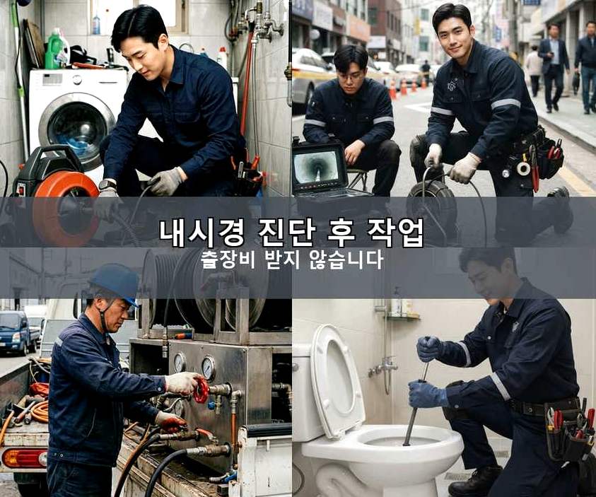 서울 송파구 방이동 변기막힘 비용 현장 작업 사진 - 배관해결사