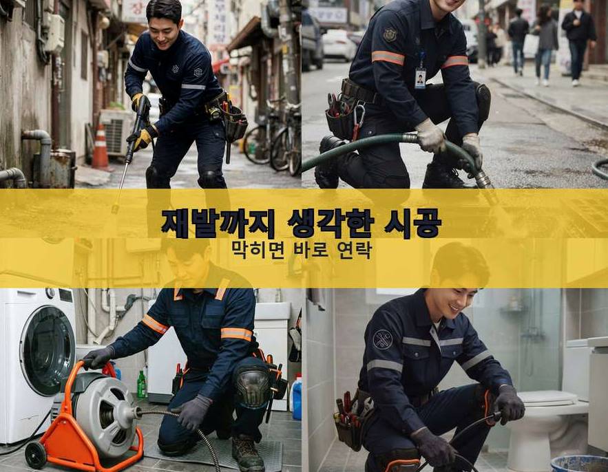 서울 송파구 방이동 싱크대막힘 야간 출동 현장 작업 사진 - 배관해결사